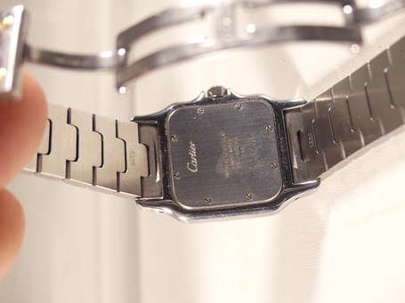 CARTIER Santos, montre bracelet en acier et or 