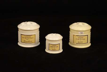 GUERLAIN (années 1970) - Trois pots de crème en 