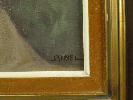JANNEL Jean (1894) - Nu féminin vu de dos. Huile 