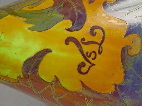 VAL SAINT LAMBERT - Vase soliflore en verre 