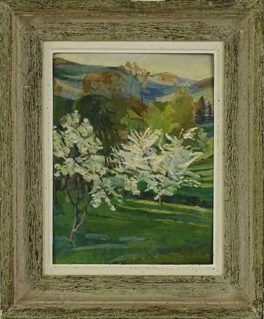 CERISIER Simone-Marie (1903) - Verger en fleur.  