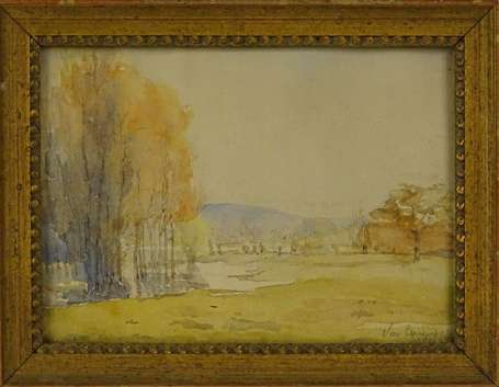 CERISIER Simone-Marie (1903) - Bord de rivière. 