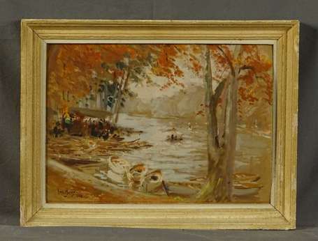 MONEY Fred (1882-1956) - Etang en sous-bois. 