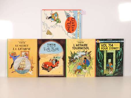 Hergé : 5 albums : Tintin 11, 15, 18, 20 et 22 ; 