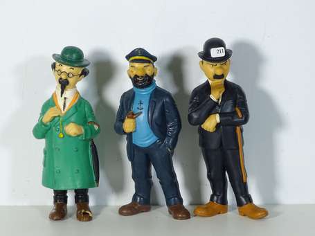 Hergé : 3 figurines « pouêt-pouêt » en vinyle 