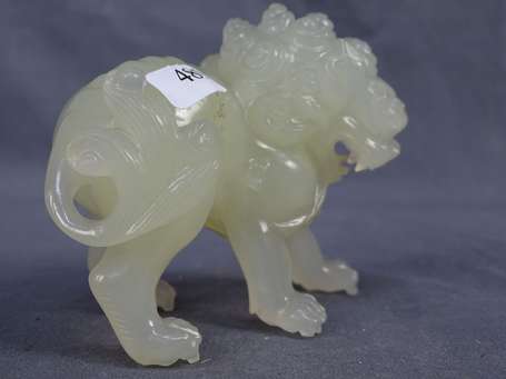 CHINE - Lion. Sujet en jade. H. 7 cm