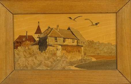 SPINDLER Charles (1865-1938) - Vue de Bergheim. 