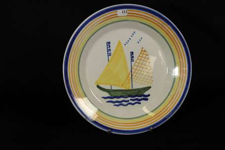 LACHAUD Jean (1889-1952), Quimper - Assiette en 