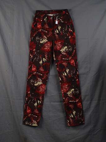 ERNEST - Pantalon en coton à motif de feuilles 