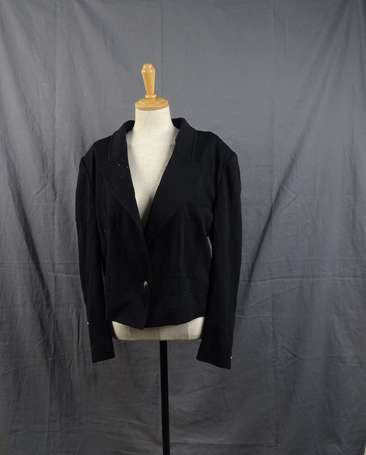 SONIA RYKIEL - Veste en laine noir, 2 poches. T 44