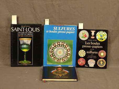 Lot 3 livres sulfure et boules presse papier par 