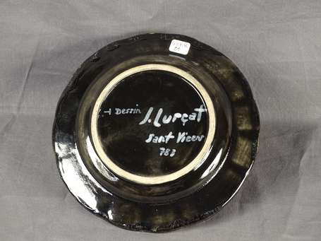 LURCAT Jean 1892-1966 Assiette en céramique à 