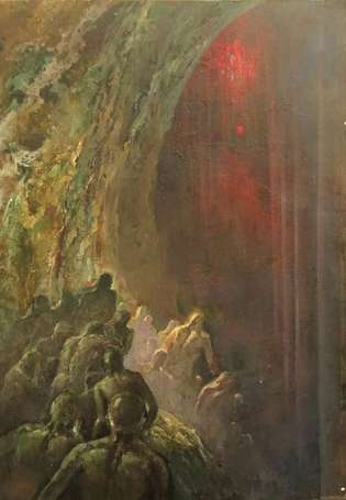 FALCUCCI Robert (1900-1989) - Descente aux Enfers,