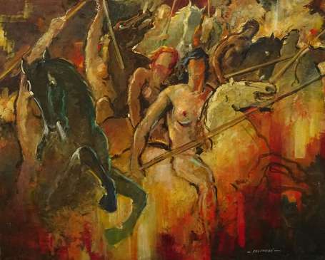 FALCUCCI Robert (1900-1989) - Les Amazones, huile 