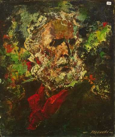 FALCUCCI Robert (1900-1989) - Tête d'homme, huile 