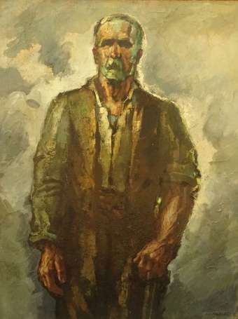 FALCUCCI Robert (1900-1989) - Le paysan, huile sur