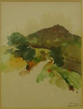 FALCUCCI Robert (1900-1989) - Corse, aquarelle, 