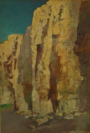FALCUCCI Robert (1900-1989) - Falaise, huile sur 