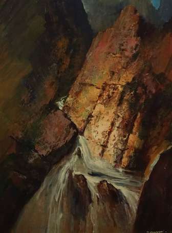 FALCUCCI Robert (1900-1989) - La cascade, huile 