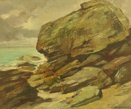 FALCUCCI Robert (1900-1989) - Rochers en Bretagne,