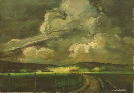 FALCUCCI Robert (1900-1989) - Ciel d'orage, huile 