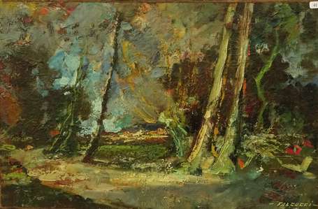 FALCUCCI Robert (1900-1989) - Sous-bois, huile sur