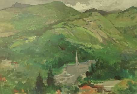 FALCUCCI Robert (1900-1989) - Lourdes, aquarelle, 
