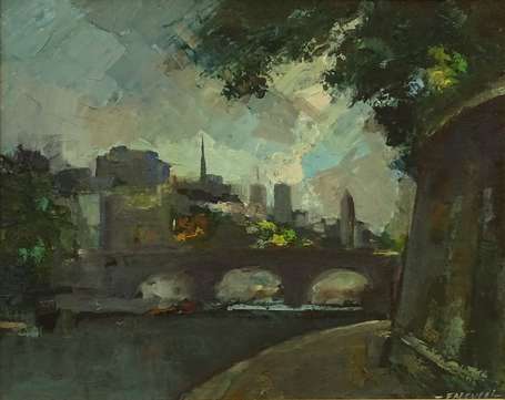 FALCUCCI Robert (1900-1989) - Paris, huile sur 