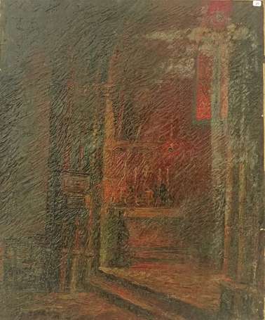 FALCUCCI Robert (1900-1989) - L'autel, huile sur 