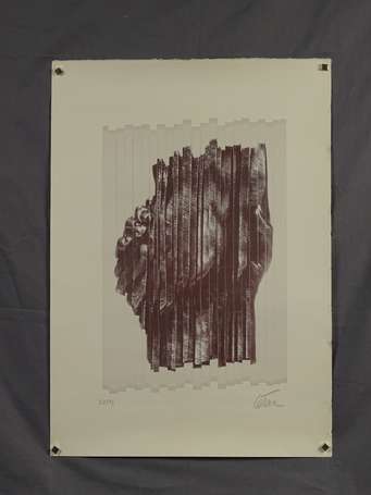 CESAR (1921-1998). Poignée de mains. Lithographie 