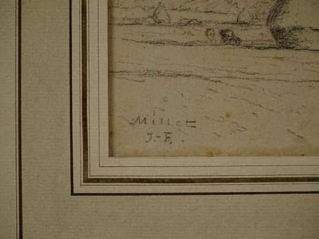 MILLET Jean François 1814-1875 Meules Dessin au 