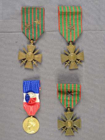 Mil - 3 croix de guerre 14/16 14/17 14/18 , bel 