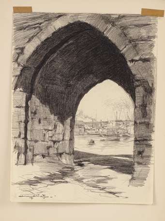 CHEFFER (Henry) - 1880-1957 - Concarneau - Dessin 