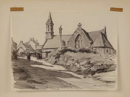 CHEFFER (Henry) - 1880-1957 - Église de 