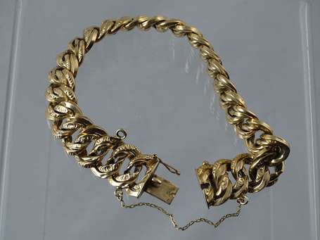 Bracelet en or jaune 18K (750°/°°) maille 