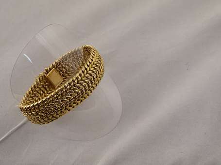 Bracelet ruban En or 750°/°°° , maille gourmette. 