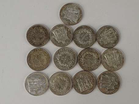 Lot de 13 pièces de 10 F argent P. 326 gr
