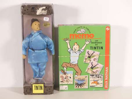 Hergé : un jeu Nathan Tintin mémo (sans sa notice)