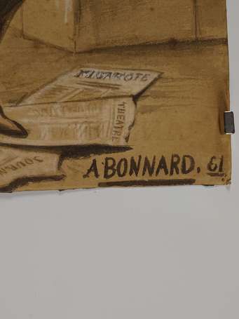 BONNARD A XIXème-Xxème siècle Portrait charge d'un