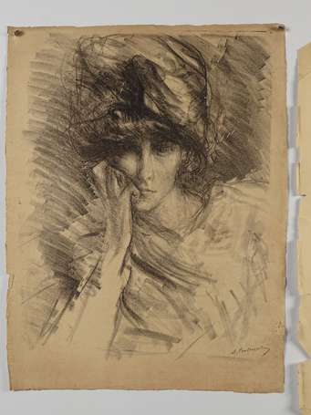 BELLEROCHE Albert de 1864-1944 Portrait de 
