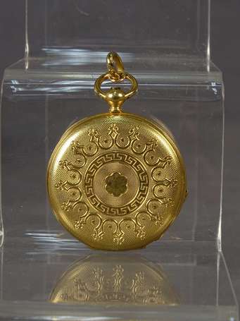 Montre pendentif double boitier or jaune 750 