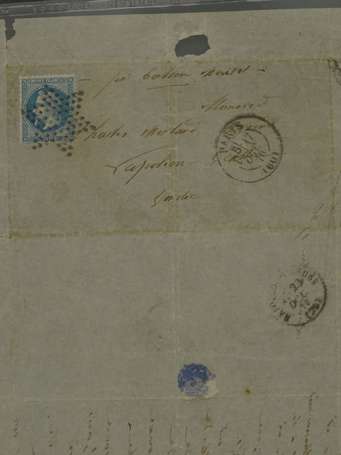 Lettre par Ballon monté cachet de départ Paris 