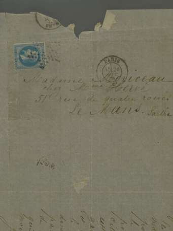 Lettre par Ballon monté cachet de départ Paris 