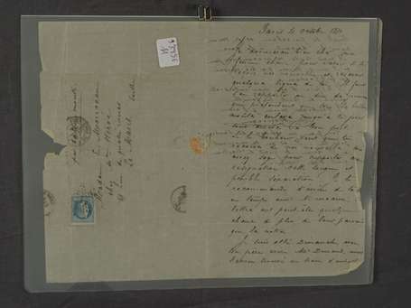 Lettre par Ballon monté cachet de départ Paris 