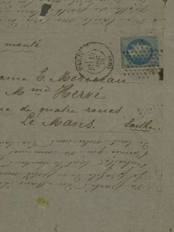 Lettre par Ballon monté cachet de départ Paris 