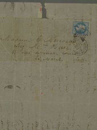 Lettre par Ballon monté cachet de départ Paris 