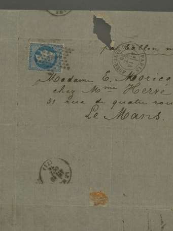 Lettre par Ballon monté cachet de départ Paris rue