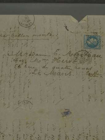 Lettre par Ballon monté cachet de départ Paris rue