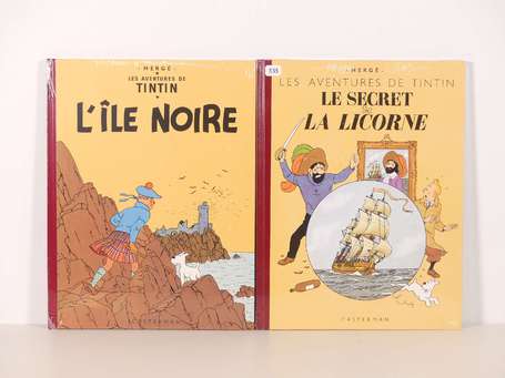 Hergé : 2 albums : Tintin 7 et 11 ; L'Île noire et