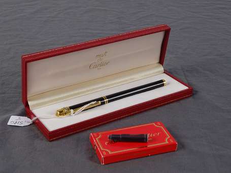 CARTIER Trinity - Stylo plume en laque noir et 